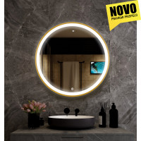 Luksuzno kopalniško ogledalo s funkcijo proti rošenju in LED osvetlitvijo na dotik - fi60cm